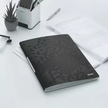 Leitz Livro de apresentação WOW PP 20 bolsas, preto, policloreto de vinilo (PVC), 20 bolsas, A4, 231 mm, 13 mm