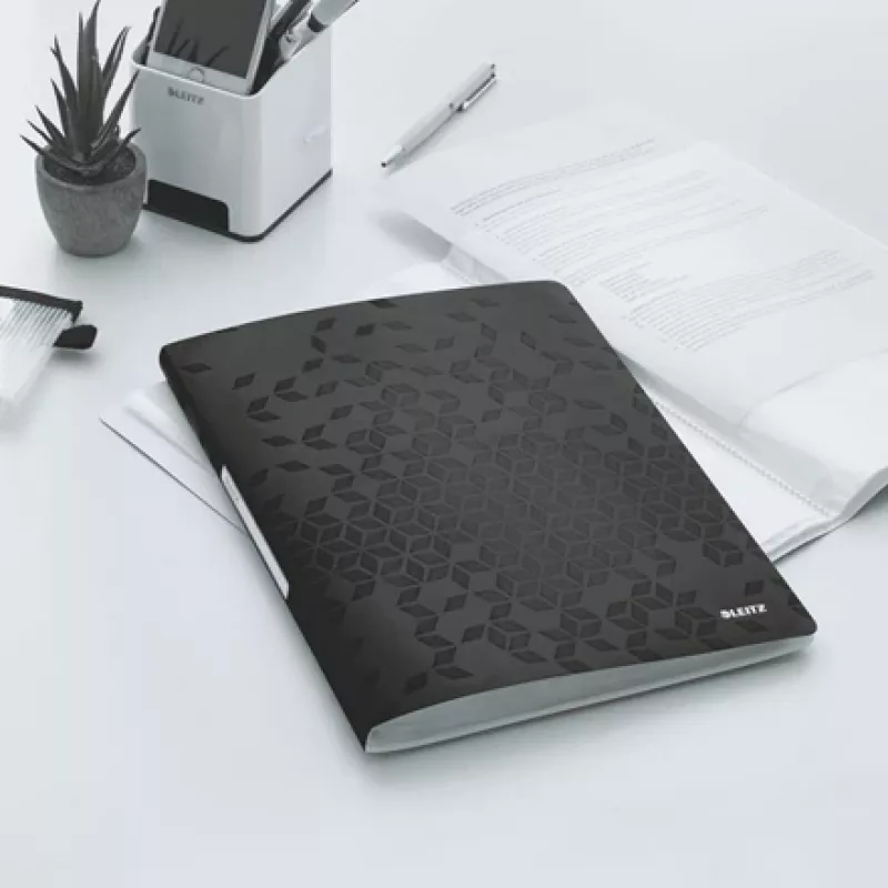 Leitz Livro de apresentação WOW PP 40 bolsas, preto, polipropileno (PP), 40 bolsas, A4, 231 mm, 16 mm