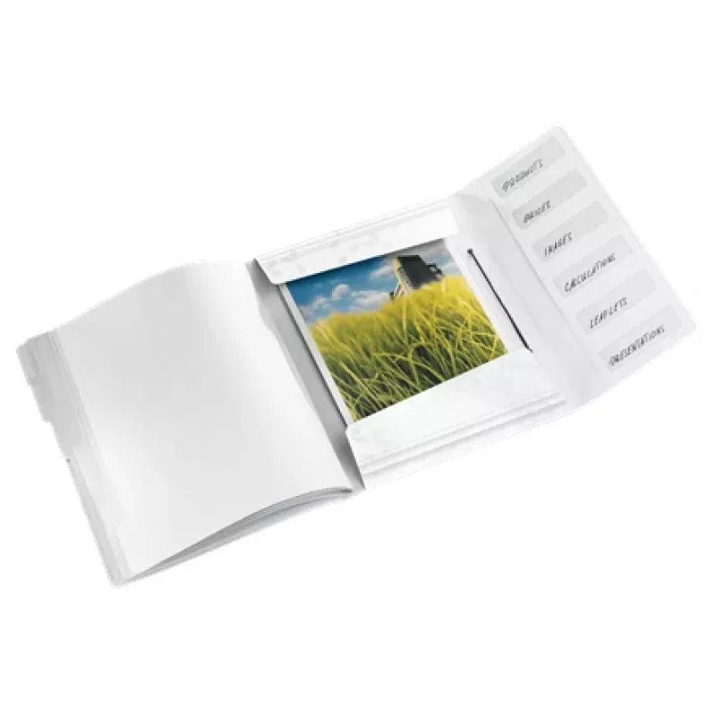 Leitz WOW PP Separadores para dossier rápido 6 divisões, pasta suspensa convencional, A4, polipropileno (PP), branco, brilhante, 200 folhas