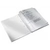 Leitz Caderno WOW A4 pautado, Encadernação em espiral com capa PP, Monocromático, Preto, A4, 80 folhas, 80 g/m², Capa mole