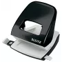 Leitz Perfurador WOW 5008 Metal 2 furos / 30 folhas, 30 folhas, Preto, Branco, Metal, 8 cm, 5,5 mm, A4, A5, A6, Fólio, Quarto US, 8 x 8 x 8 cm