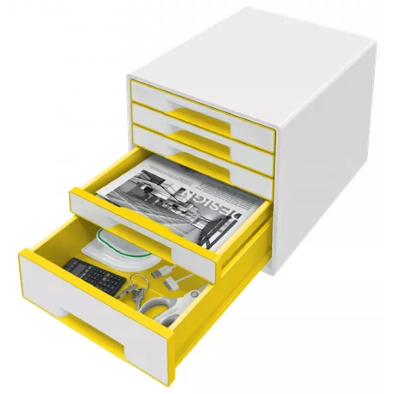 Leitz Gaveteiro WOW Cube 5 gavetas, 5 gavetas, Plástico, 270 mm, 287 mm, 363 mm, 3,59 kg