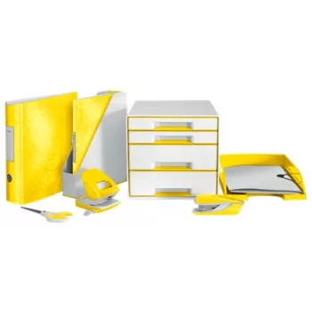 Leitz Bandeja de correspondência WOW, Plástico, Amarelo, A4, 242 x 330 x 60 mm, 255 mm, 70 mm