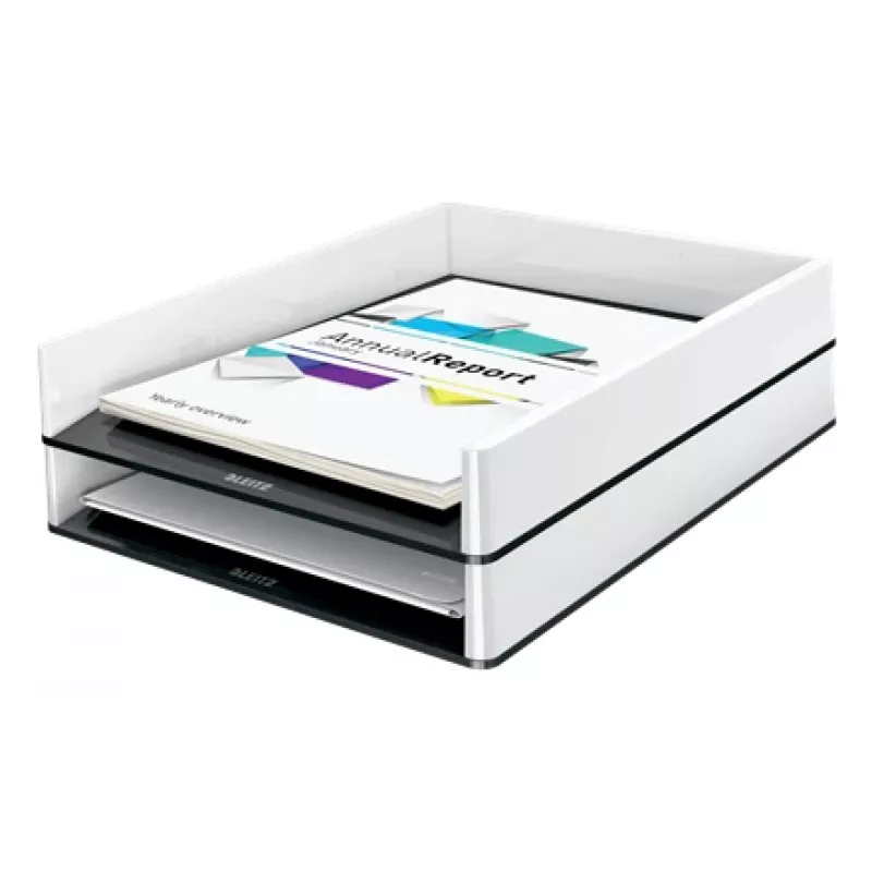 Leitz Bandeja de correspondência WOW Dual Colour, Plástico, Preto, Branco, A4, A4, 267 mm, 336 mm