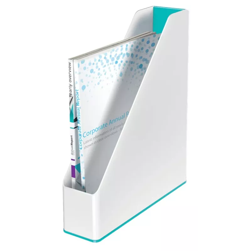 Leitz Porta-revistas WOW Dual Colour, Violeta, Branco, Plástico, A4, 73 mm, 272 mm, 318 mm