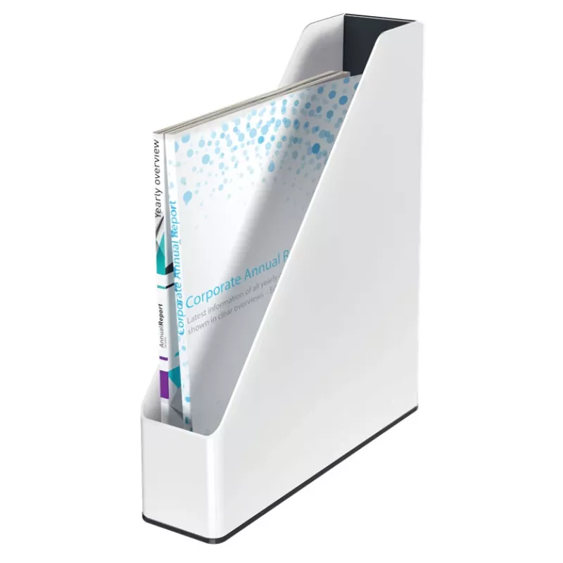Leitz WOW Dual Colour porta-revistas, A4, preto/branco