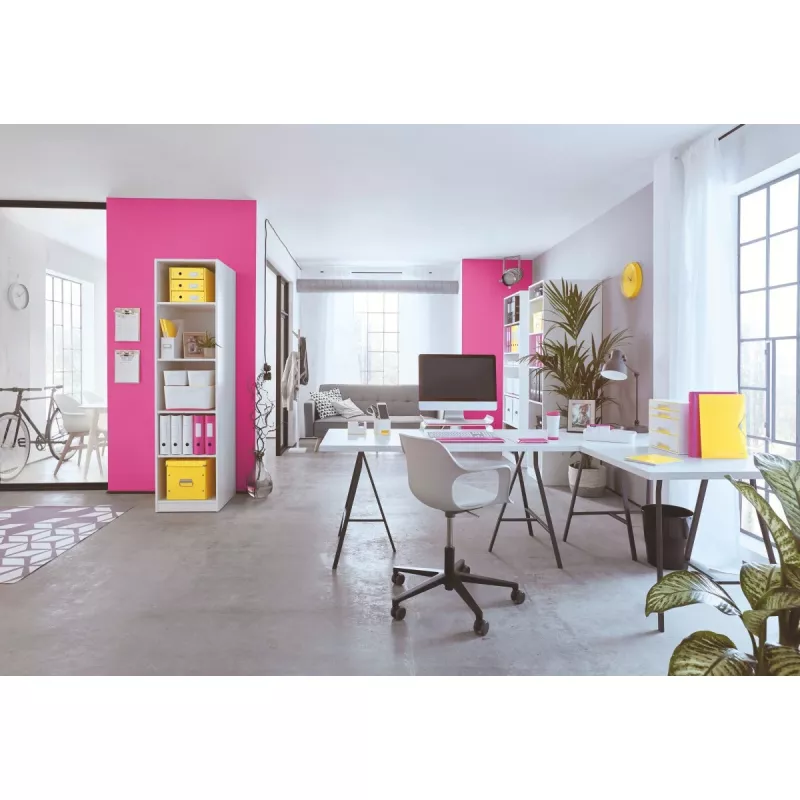 Leitz Fita adesiva de mesa WOW, 1,9 cm, 33 m, Poliestireno (PS), Branco, Amarelo, 51 mm, 126 mm