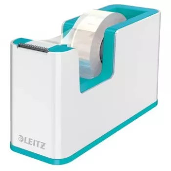 Leitz Fita adesiva de mesa WOW, 1,9 cm, 33 m, Poliestireno (PS), Azul-claro, Branco, 51 mm, 126 mm