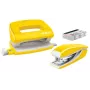 Leitz Conjunto agrafador e perfurador Mini WOW, 10 folhas, Amarelo, P2, Metal, Plástico, 3,5 cm, 100 agrafos