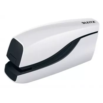 Leitz Agrafador a pilhas NeXXt WOW 5566, 10 folhas, Mecanismo de carga frontal, 1 cm, Plástico, Branco, Pilha