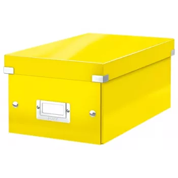 Leitz Caixa de armazenamento de DVDs Click & Store WOW, Amarelo, Cartão, 206 mm, 352 mm, 147 mm, 570 g
