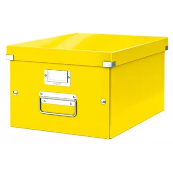 Leitz Caixa de armazenamento média Click & Store WOW, Amarelo, Cartão, 281 mm, 370 mm, 200 mm, 900 g