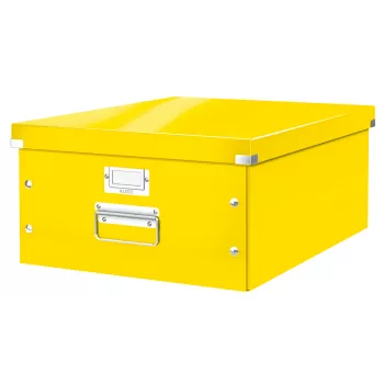 Leitz Caixa de armazenamento grande Click & Store WOW, Amarelo, Cartão, 369 mm, 482 mm, 200 mm