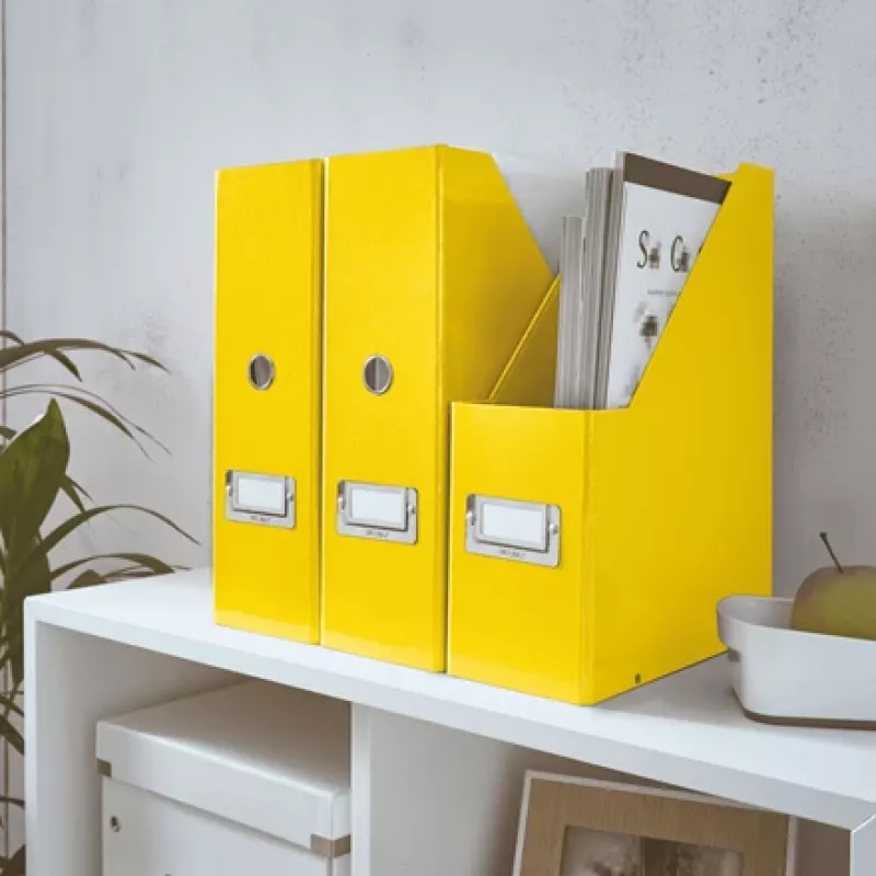 Leitz Porta-revistas Click & Store WOW, Amarelo, Cartão, 103 mm, 253 mm, 330 mm, 95 x 245 x 310 mm