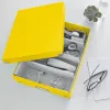 Leitz Caixa organizadora média Click & Store WOW, Caixa de armazenamento, Amarelo, Retangular, Cartão, Monocromático, Interior
