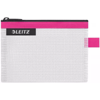 Leitz Bolsa de viagem impermeável WOW Small, Unissexo, Bolsa de acessórios, Pequena, Fecho de correr, Impermeável, Rosa