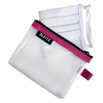 Leitz Bolsa de viagem impermeável WOW Small, Unissexo, Bolsa de acessórios, Pequena, Fecho de correr, Impermeável, Rosa