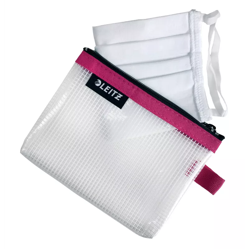 Leitz Bolsa de viagem impermeável WOW Small, Unissexo, Bolsa de acessórios, Pequena, Fecho de correr, Impermeável, Rosa