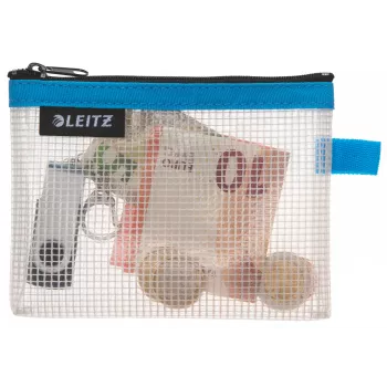 Leitz Bolsa de viagem impermeável WOW Small, Unissexo, Bolsa de acessórios, Pequena, Fecho de correr, Impermeável, Azul
