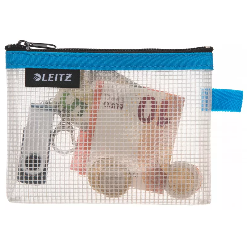 Leitz Bolsa de viagem impermeável WOW Small, Unissexo, Bolsa de acessórios, Pequena, Fecho de correr, Impermeável, Azul