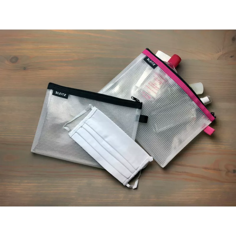 Leitz Bolsa de viagem impermeável WOW Small, Unissexo, Bolsa de acessórios, Pequena, Fecho de correr, Impermeável, Azul