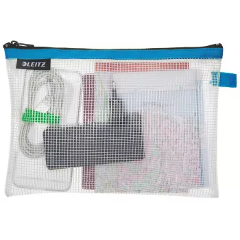 Leitz Bolsa de viagem impermeável WOW Medium, Unissexo, Bolsa de acessórios, Média, Fecho de correr, Impermeável, Azul