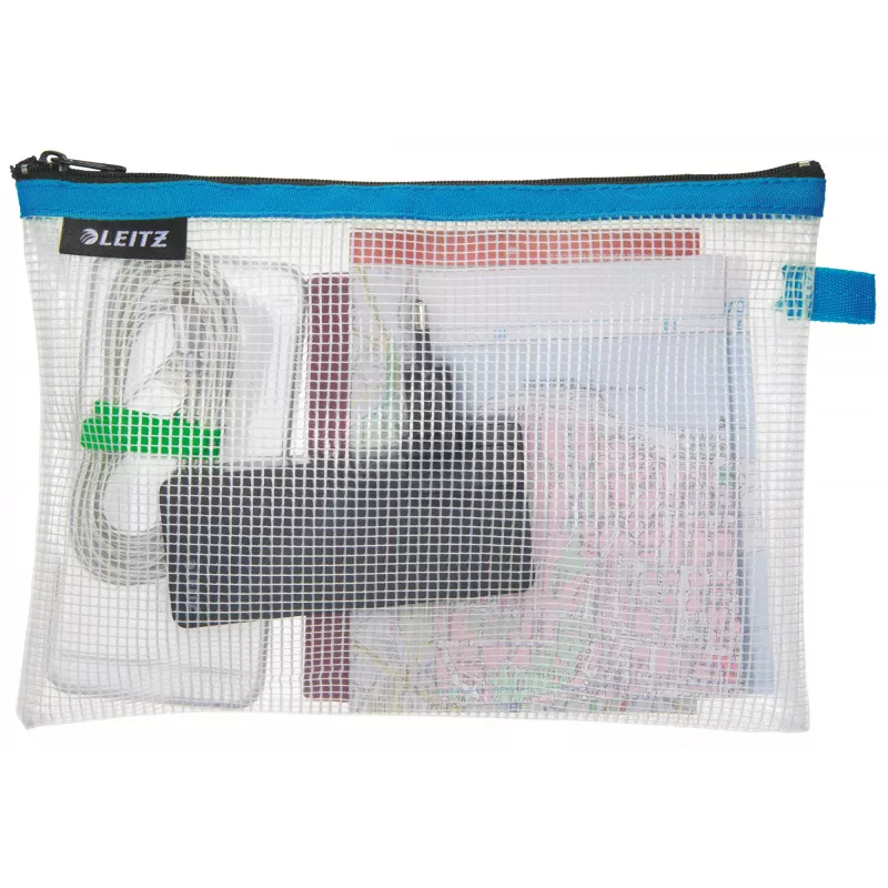 Leitz Bolsa de viagem impermeável WOW Medium, Unissexo, Bolsa de acessórios, Média, Fecho de correr, Impermeável, Azul