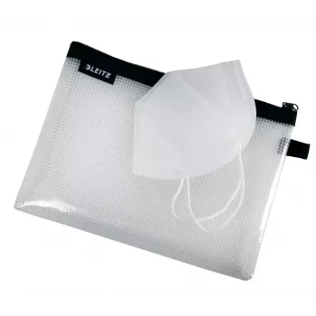 Leitz Bolsa de viagem impermeável WOW Medium, Unissexo, Bolsa de acessórios, Média, Fecho de correr, Impermeável, Preto