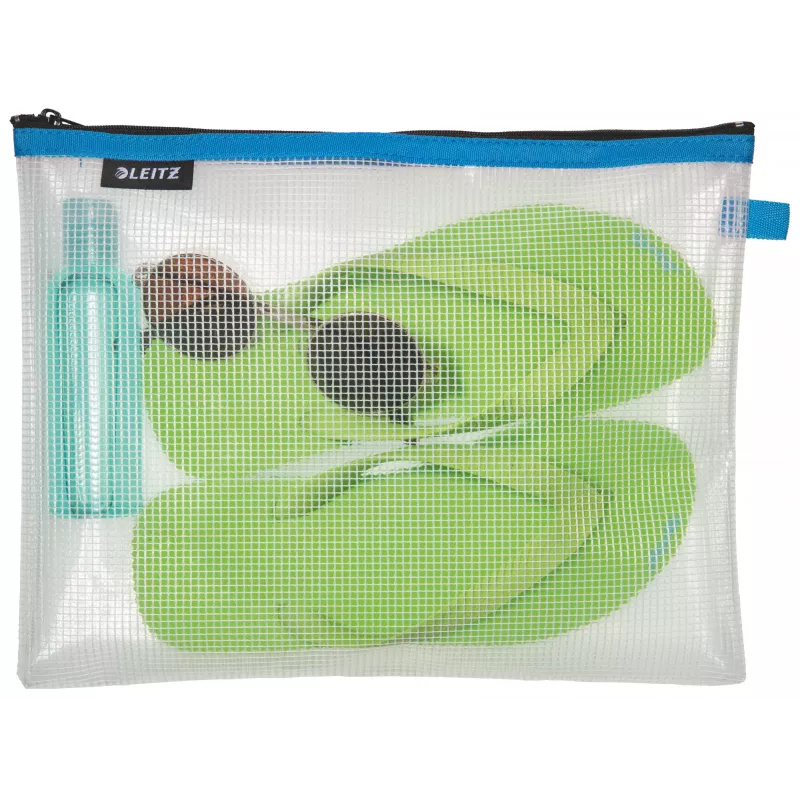 Leitz Bolsa de viagem à prova de água WOW Large, Unissexo, Bolsa de acessórios, Grande, Fecho de correr, À prova de água, Azul
