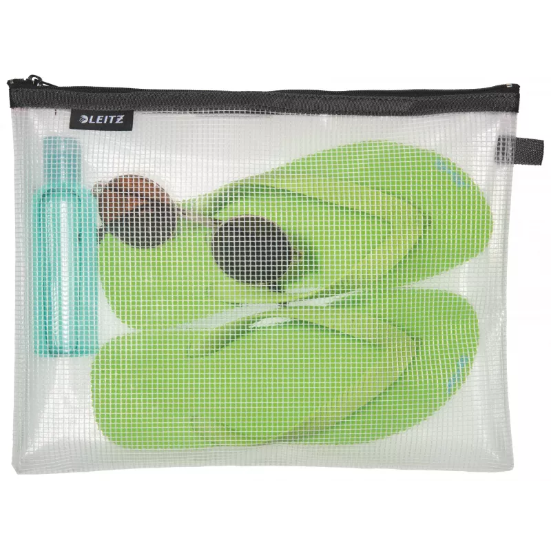 Leitz Bolsa de viagem impermeável WOW Large, Unissexo, Bolsa de acessórios, Grande, Fecho de correr, Impermeável, Preto