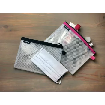 Leitz Bolsa de viagem cosmética impermeável WOW, Unissexo, Bolsa de acessórios, Tamanho único, Fecho de correr, Impermeável, Rosa