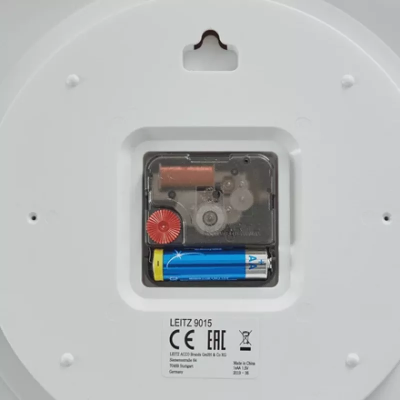 Leitz Relógio de parede (silencioso) WOW, Redondo, Branco, 290 mm, 43 mm, 290 mm, 550 g