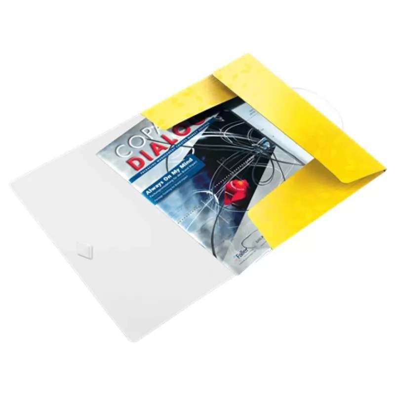 Leitz 3-Klapp-Mappe WOW PP A4, pasta de apresentação, A4, polipropileno (PP), amarelo, formato vertical, 150 folhas