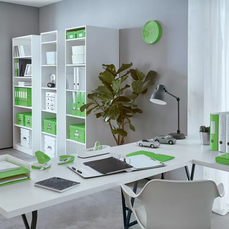 Leitz Dossier de alavanca Active PP WOW A4/65 mm, A4, anel D, armazenamento, espuma de poliuretano, verde, 350 folhas