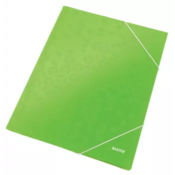 Leitz Pasta de 3 abas WOW cartão/POB A4, dossier manila, A4, polipropileno (PP), verde, 250 folhas, 80 g/m²