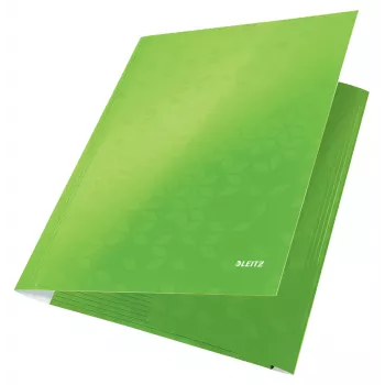 Leitz Pasta de 3 abas WOW cartão/POB A4, dossier manila, A4, polipropileno (PP), verde, 250 folhas, 80 g/m²