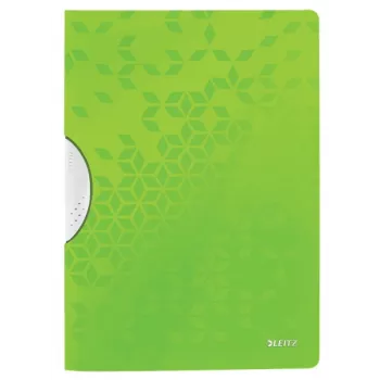 Leitz Pasta com clip ColorClip WOW A4 PP, pasta de apresentação, A4, polipropileno (PP), verde, brilhante, 30 folhas