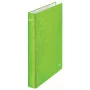 Leitz Dossier de anéis WOW laminado A4+ 2DR/25mm, A4+, anel D, cartão, verde, 250 folhas, 80 g/m²