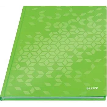 Leitz Caderno WOW A4 quadriculado com capa dura 90 g/m², 80 folhas, padrão, verde, A4, 80 folhas, 80 g/m², papel quadriculado
