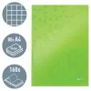 Leitz Caderno WOW A4 quadriculado com capa dura 90 g/m², 80 folhas, padrão, verde, A4, 80 folhas, 80 g/m², papel quadriculado