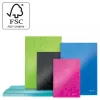 Leitz Caderno WOW A4 quadriculado com capa dura 90 g/m², 80 folhas, padrão, verde, A4, 80 folhas, 80 g/m², papel quadriculado