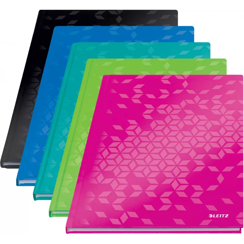 Leitz Caderno WOW A4 quadriculado com capa dura 90 g/m², 80 folhas, padrão, verde, A4, 80 folhas, 80 g/m², papel quadriculado