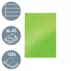 Leitz Caderno WOW A5 pautado com capa dura 90g/80 folhas, padrão, verde, A5, 80 folhas, 80 g/m², papel pautado