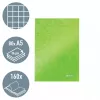 Leitz Caderno WOW A5 quadriculado com capa dura, padrão, verde, A5, 80 folhas, 80 g/m², quadriculado