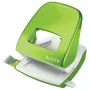 Leitz Perfurador WOW 5008 metal 2 furos / 30 folhas, 30 folhas, verde, metal, plástico, 8 cm, 5,5 mm, A4, A5, A6, folio, quarto US, 8 x 8 x 8 cm