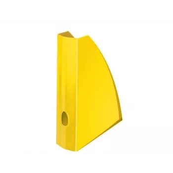 Leitz Coletor de revistas WOW, amarelo, plástico, A4, 75 mm, 258 mm, 312 mm