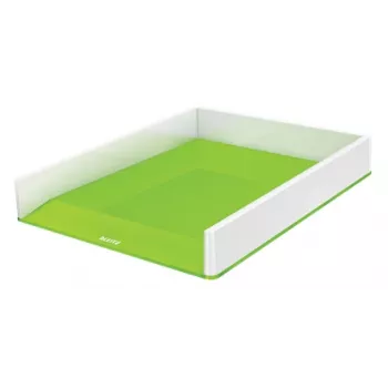 Leitz Bandeja de correspondência WOW bicolor, plástico, verde, branco, A4, A4, 267 mm, 336 mm