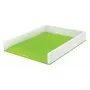 Leitz Bandeja de correspondência WOW bicolor, plástico, verde, branco, A4, A4, 267 mm, 336 mm