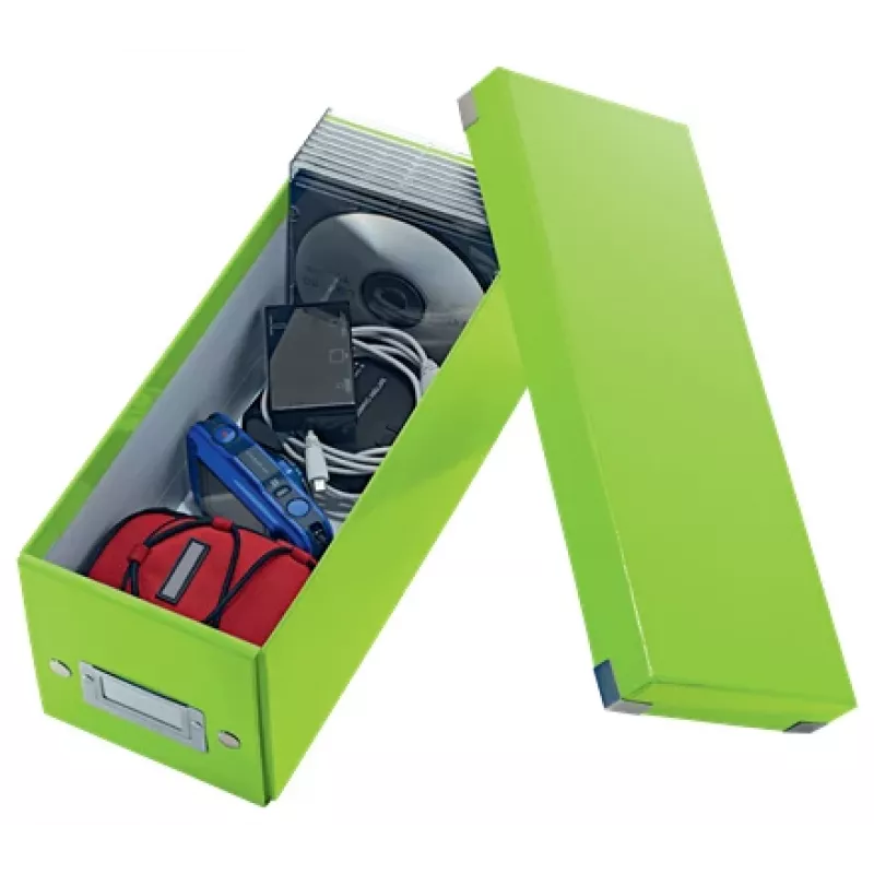 Leitz Click & Store WOW Caixa de armazenamento de CDs, verde, cartão, 143 mm, 352 mm, 136 mm, 440 g