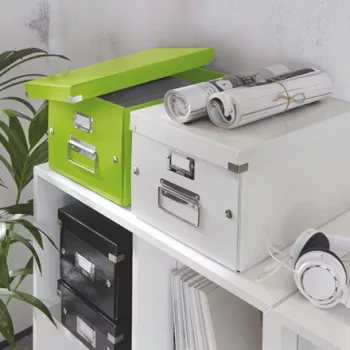 Leitz Click & Store WOW Caixa de armazenamento média, verde, cartão, 281 mm, 370 mm, 200 mm, 900 g